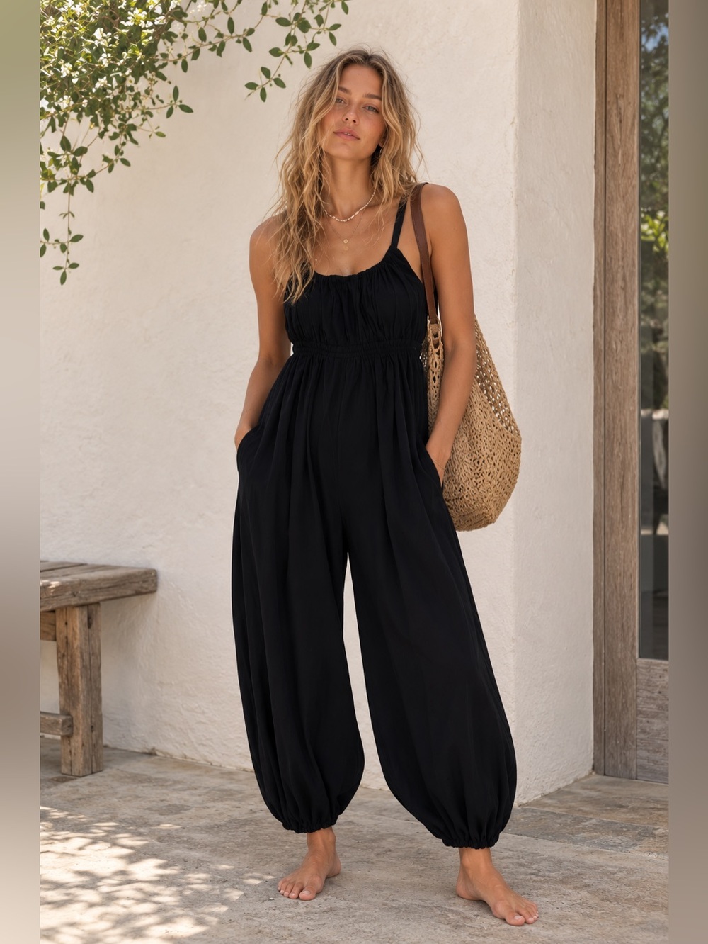 NWT FREE PEOPLE FREE-EST Frannie Jumpsuit | Black MSRP $88 Oversized